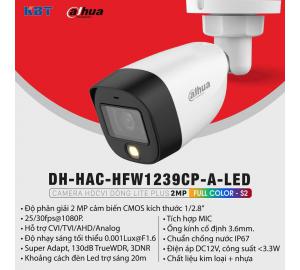 Camera HDCVI 2MP Full Color DAHUA DH-HAC-HFW1239CP-A-LED