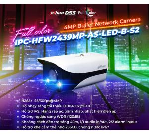 Camera IP Full-Color 4MP DAHUA DH-IPC-HFW2439MP-AS-LED-B-S2