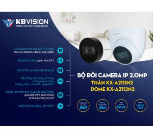 Camera IP Bullet 2MP KBVISION KX-A2111N2 / KX-A2112N2