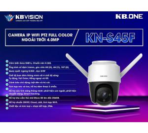 Camera Wifi PTZ Full Color 4MP KBONE KN-S45F