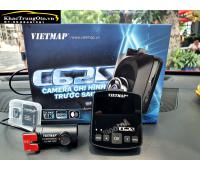 Camera hành trình VietMap C62s ghi hình với độ phân giải Full HD khi ghi hình cùng lúc trước sau