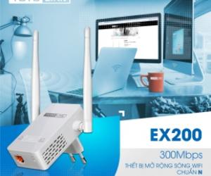 Bộ Mở Rộng Sóng Wifi Chuẩn N Totolink EX200 V2 Trắng kích thước nhỏ gọn, dễ dàng bố trí tại ổ cắm bấ