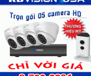 Trọn gói 05 camera KB-Vision - Thương hiệu USA