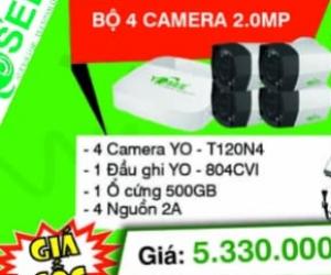 TRỌN BỘ 4 CAMERA THÂN NHỎ 