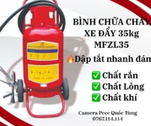 Bình chữa cháy dạng bột ABC có xe đẩy 35kg-MFZ35 chuyên dùng cho cây xăng, kho xưởng,...