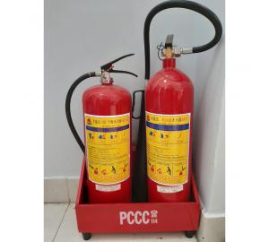 Combo Bình chữa cháy bột ABC MFZL8 - 8kg, Bình CO2 MT5 - 5Kg , kệ đôi và bộ bảng nội quy tiêu lệnh, 