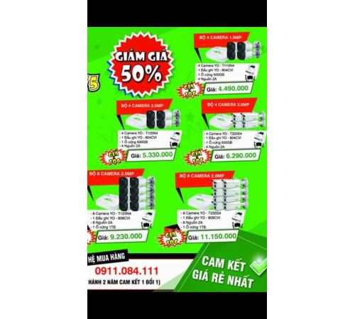 khuyến mãi trọn bộ camera yosee CVI