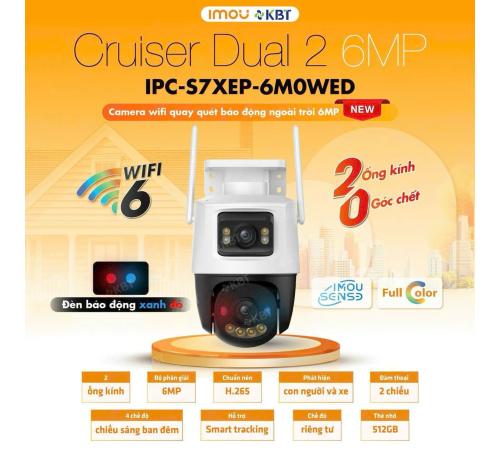  CAMERA IMOU NGOÀI TRỜI 2 MẮT - IPC-S7XEP-6M0WED - QUAY QUÉT TOÀN CẢNH