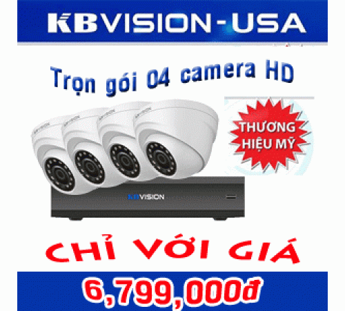 Trọn gói 04 camera KB-Vision - Thương hiệu USA