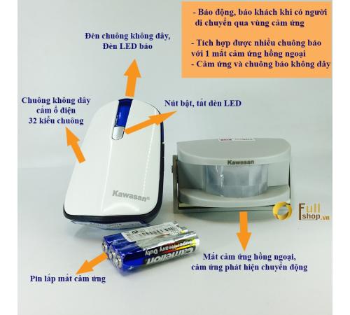 CHUÔNG BÁO KHÁCH KHÔNG DÂY - Tính ứng dụng cao