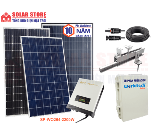 Hệ Thống Điện Mặt Trời Hòa Lưới WO264 2.52 kWp
