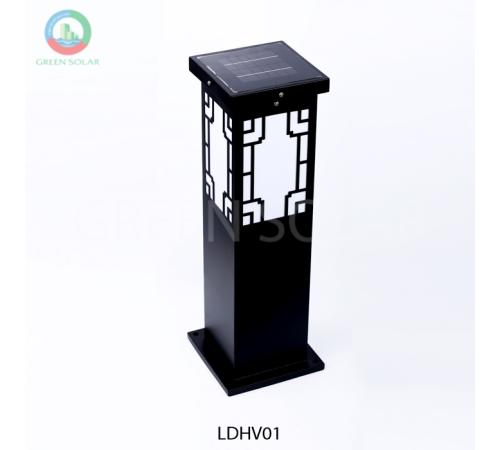 Đèn lối đi vuông hoa văn