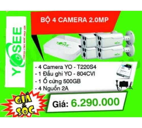 Bộ camera quan sát HDCVI YOSEE YO-T220S4