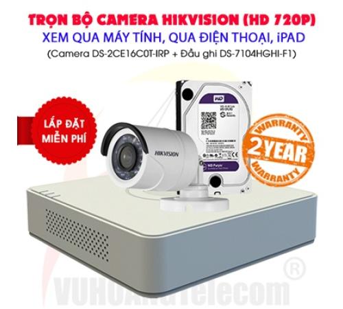 TRỌN BỘ CAMERA HIKVISION DS-2CE16C0T-IRP (HD720P)