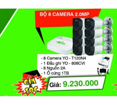 TRỌN BỘ 8 CAMERA YOSEE THÂN NHỎ